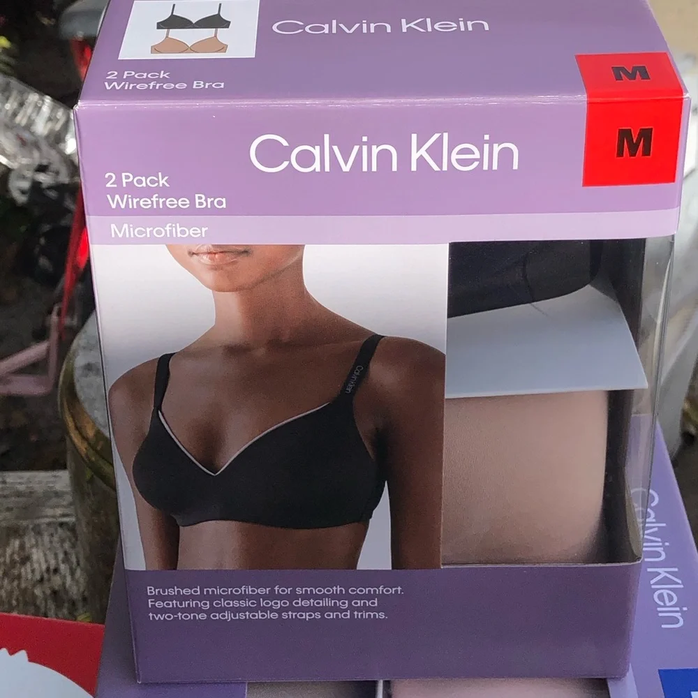 Calvin Klein 2-pack wire free bra‎